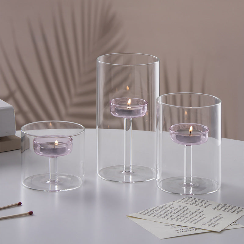 Glass candlestick