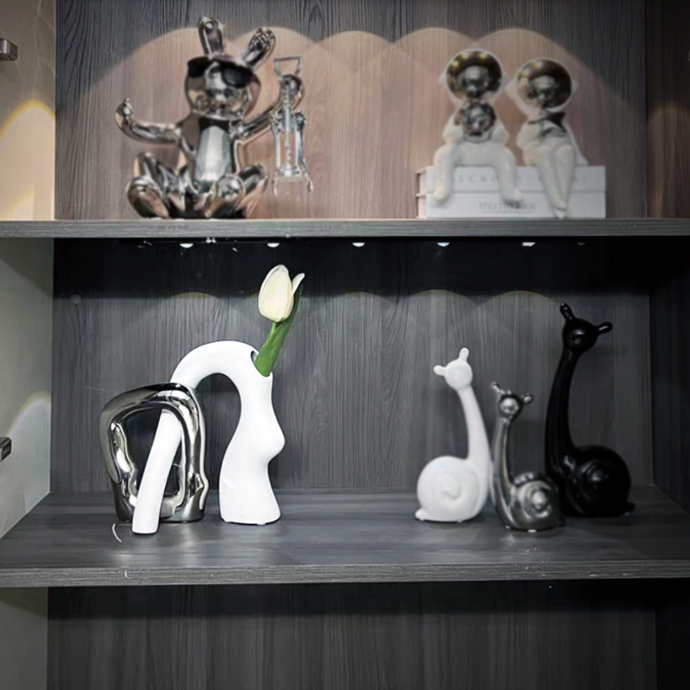 🎨 Premium Ceramic Asymmetrical Vase - Modern Artistic Home Decor for Office, Living Room & Bedroom | Unique Gift Idea 🎁