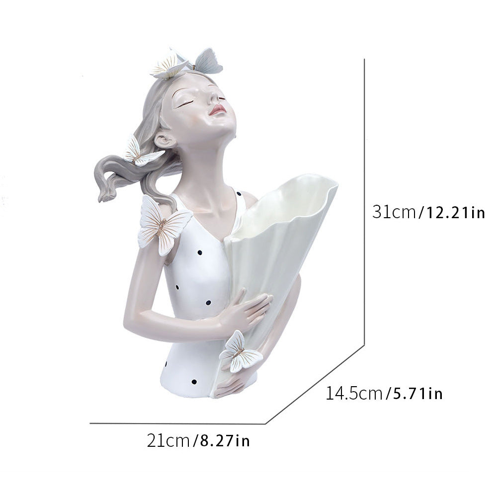 Butterfly - Girl Flower Vase Ornaments: Encounter Romantic Home Decor 💐