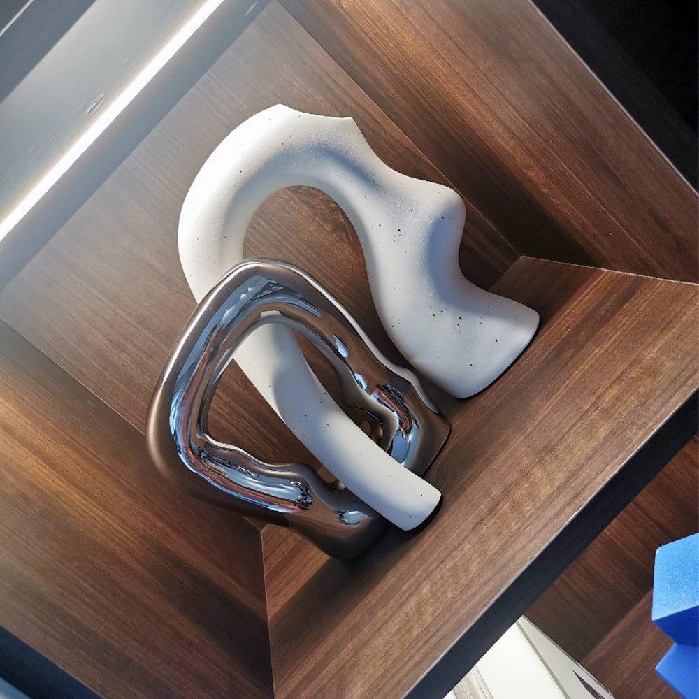 🎨 Premium Ceramic Asymmetrical Vase - Modern Artistic Home Decor for Office, Living Room & Bedroom | Unique Gift Idea 🎁