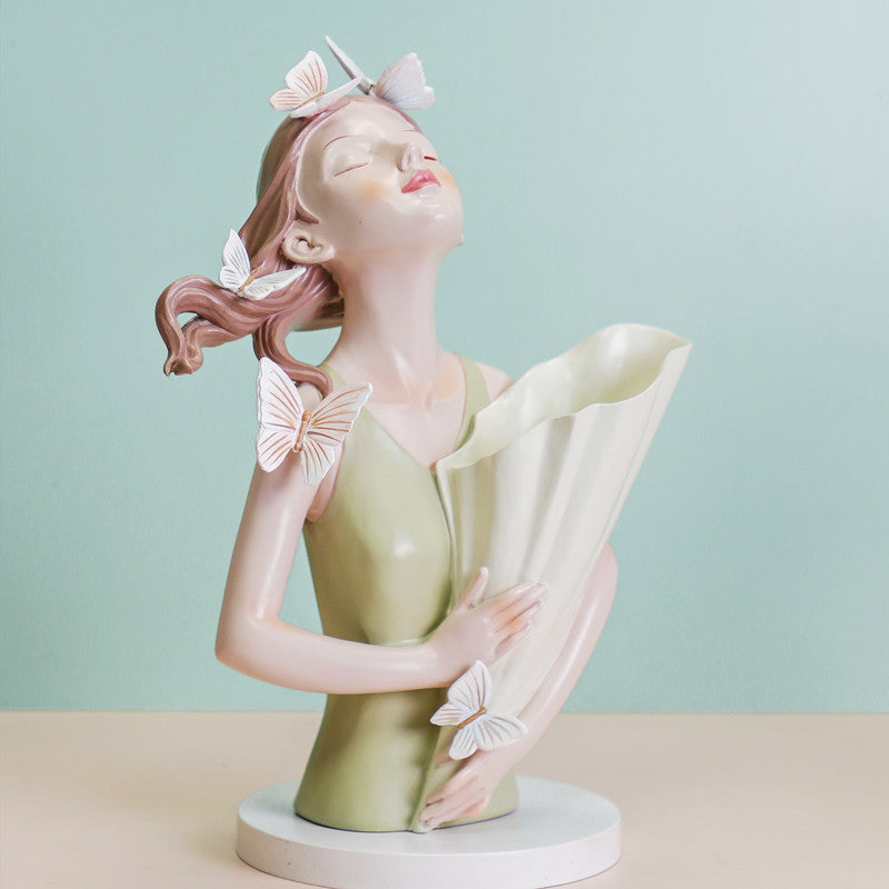 Butterfly - Girl Flower Vase Ornaments: Encounter Romantic Home Decor 💐