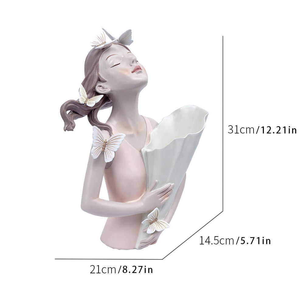 Butterfly - Girl Flower Vase Ornaments: Encounter Romantic Home Decor 💐
