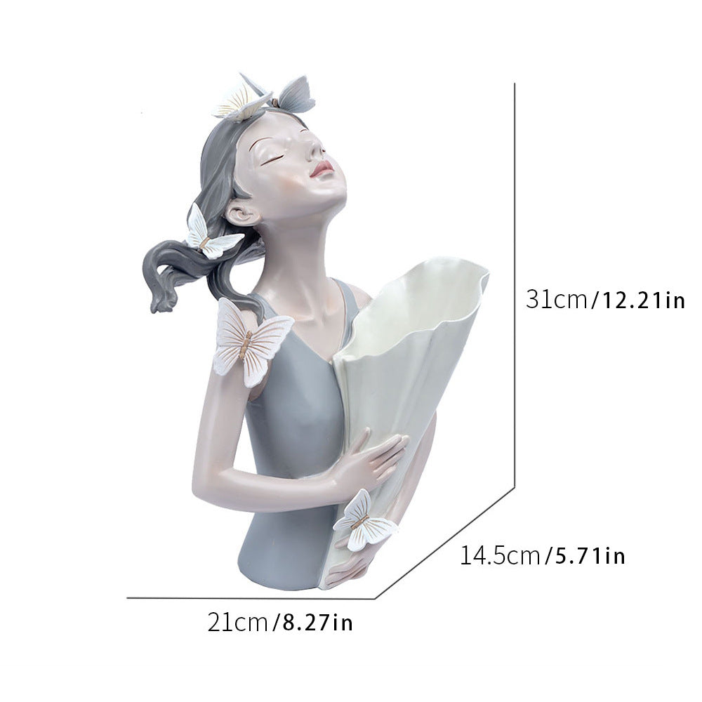 Butterfly - Girl Flower Vase Ornaments: Encounter Romantic Home Decor 💐