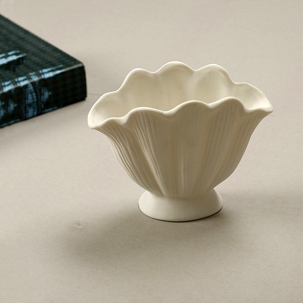 White Shell - Shaped Ceramic Vases: Decorate Your Home with Romance 🤍