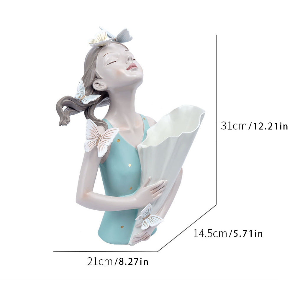 Butterfly - Girl Flower Vase Ornaments: Encounter Romantic Home Decor 💐