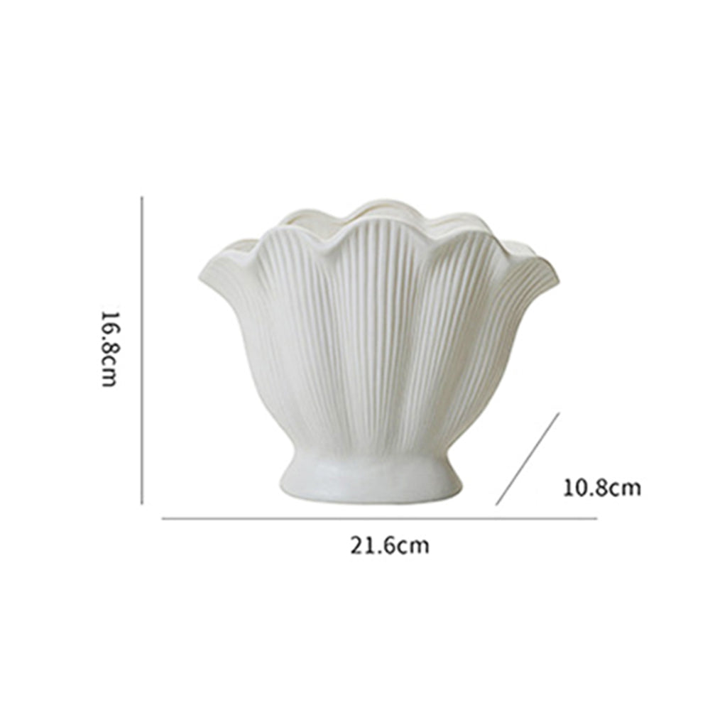White Shell - Shaped Ceramic Vases: Decorate Your Home with Romance 🤍