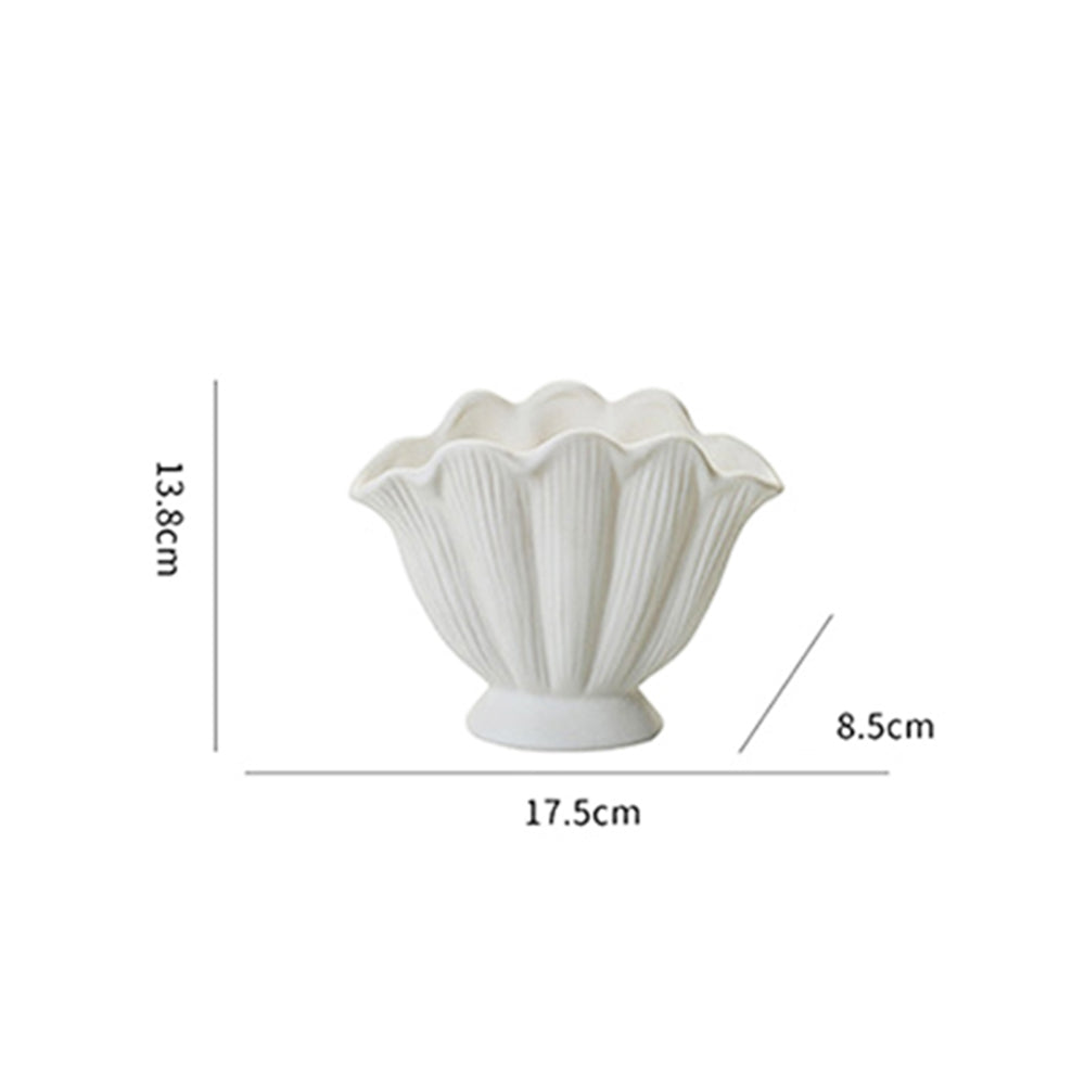 White Shell - Shaped Ceramic Vases: Decorate Your Home with Romance 🤍